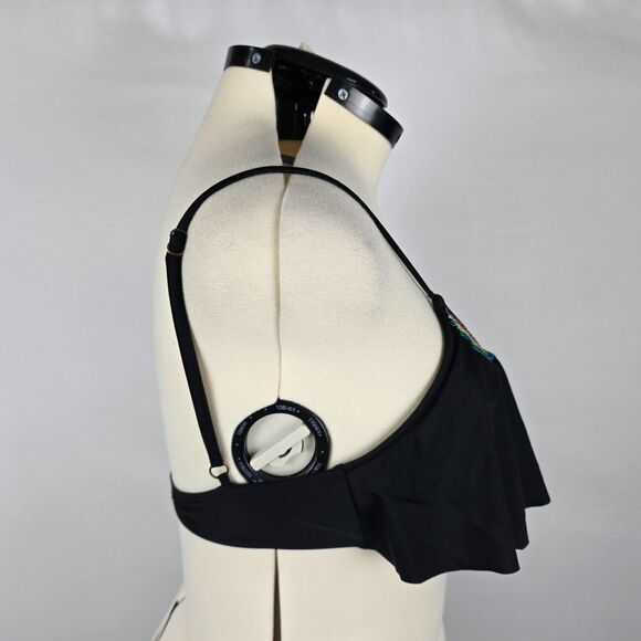 Hobie Bikini Top Women's Band 30" Small Swim Colorful Embroidering Adj Straps - Picture 2 of 5